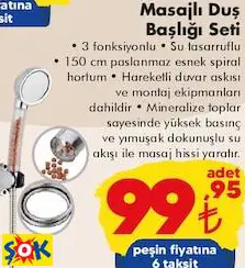 MASAJLI DUŞ BAŞLIĞI SETİ